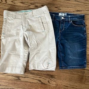 Limited Too and Old Navy bermuda shorts size 12 Reg